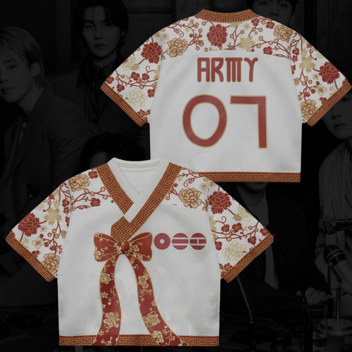 Royal Muse of Bangtan BTS Arirang Tour Hanbok Style Mixed Mesh Jersey Gifts