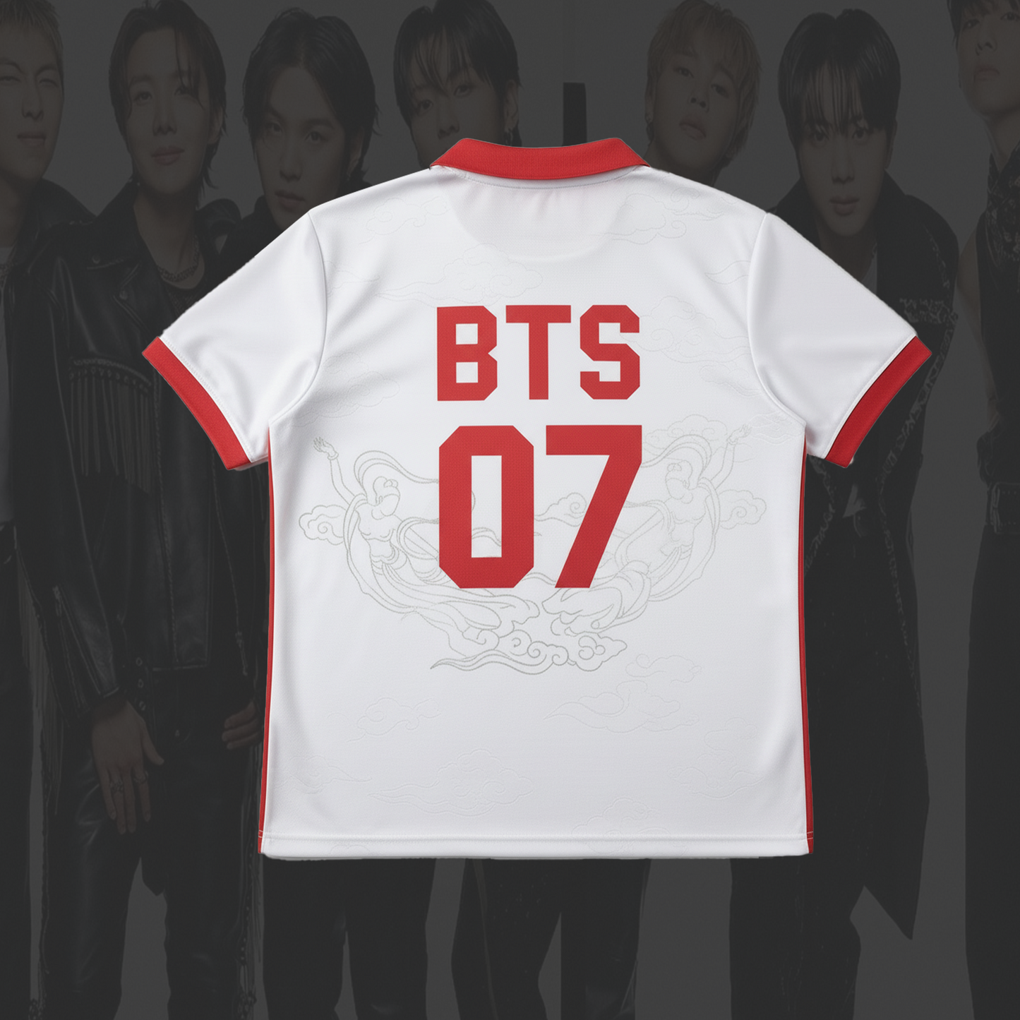 Remarkable BTS World Tour Football Jersey Winged Neck Shirt