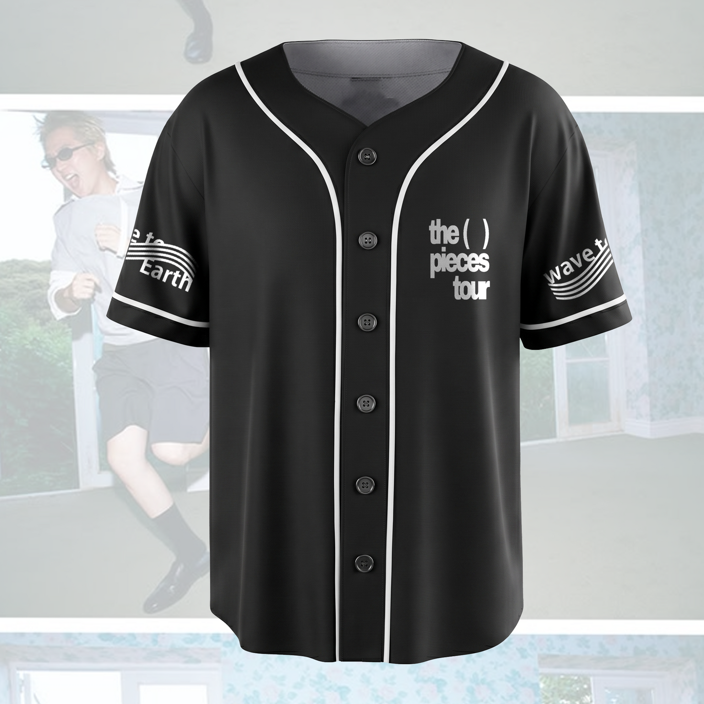 Retro Wave to Earth The Pieces Tour Baseball Jersey Bad Piece Album Fan Gifts