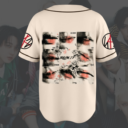 Magnificent SKZ Run It Lips Baseball Jersey Kpop Gift for Fan