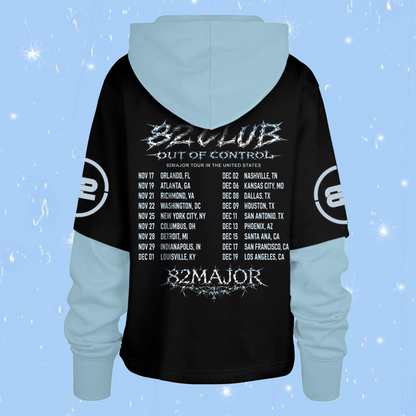 Dynamic 82MAJOR US Tour 82CLUB Out Of Control Cyber Grunge Shortstop Hoodie For 82DE