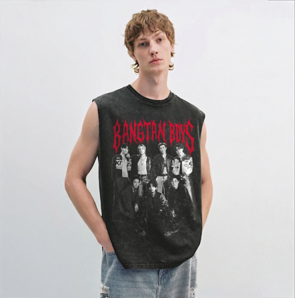 Bangtan Boys 2026 World Tour Vintage Washed Tank Top Gift For Fans
