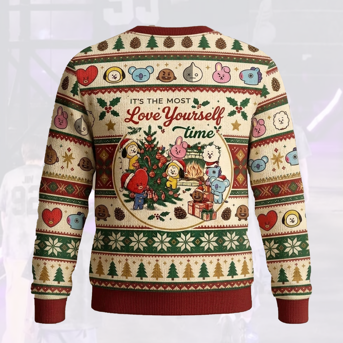 It The Most Love Yourself Time BTS Kawai Ugly Sweater Fan Edition
