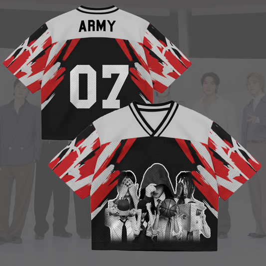 Face To Face BTS World Tour Mixed Mesh Jersey Gift For Fans