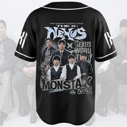 Edgy Monsta X Nexus 2026 Black Baseball Jersey The Phase Gift For Fans