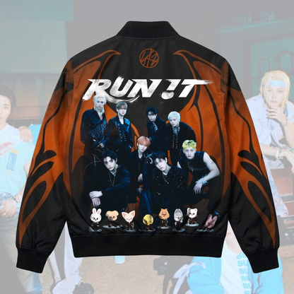 Stray Kids  Run It World Tour Bomber Jacket Orange Dragon Stray Kids Concert Outfit Stay Gifts