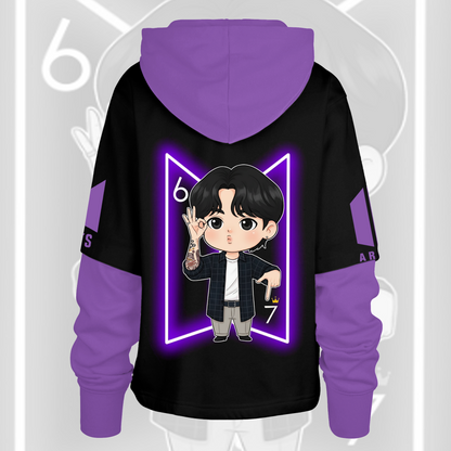 Jungkook Meme Six Seven Shortstop Hoodie Gift For Lovers