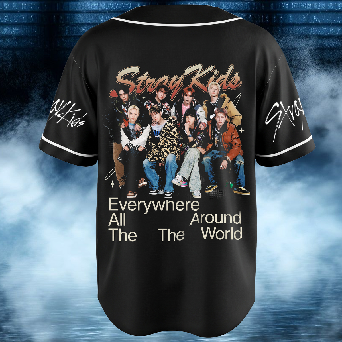 Stray Kids Run It Everywhere All Around The World Baseball Jersey Gift For Fans