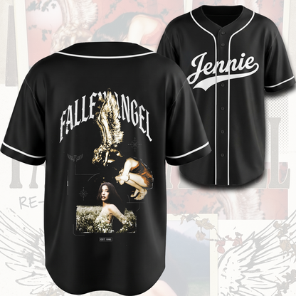 Blackpink Jennie Fallen Angle  Baseball Jersey  Gift For Blink