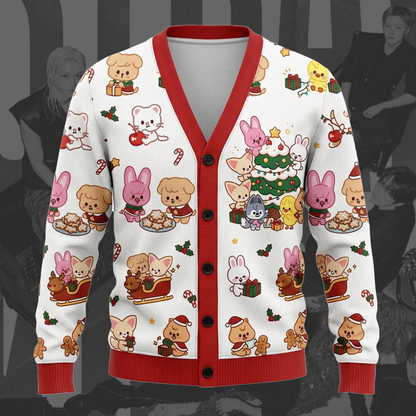 Kawai Stray Kids Christmas Cardigan Gift For Stay
