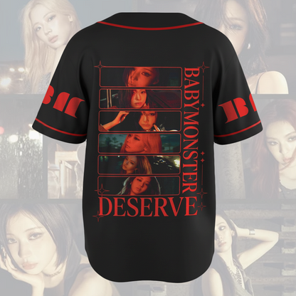 Auffälliges BABYMONSTER Monstiez Baseball-Trikot K-Pop Tracklist Merch Shirt