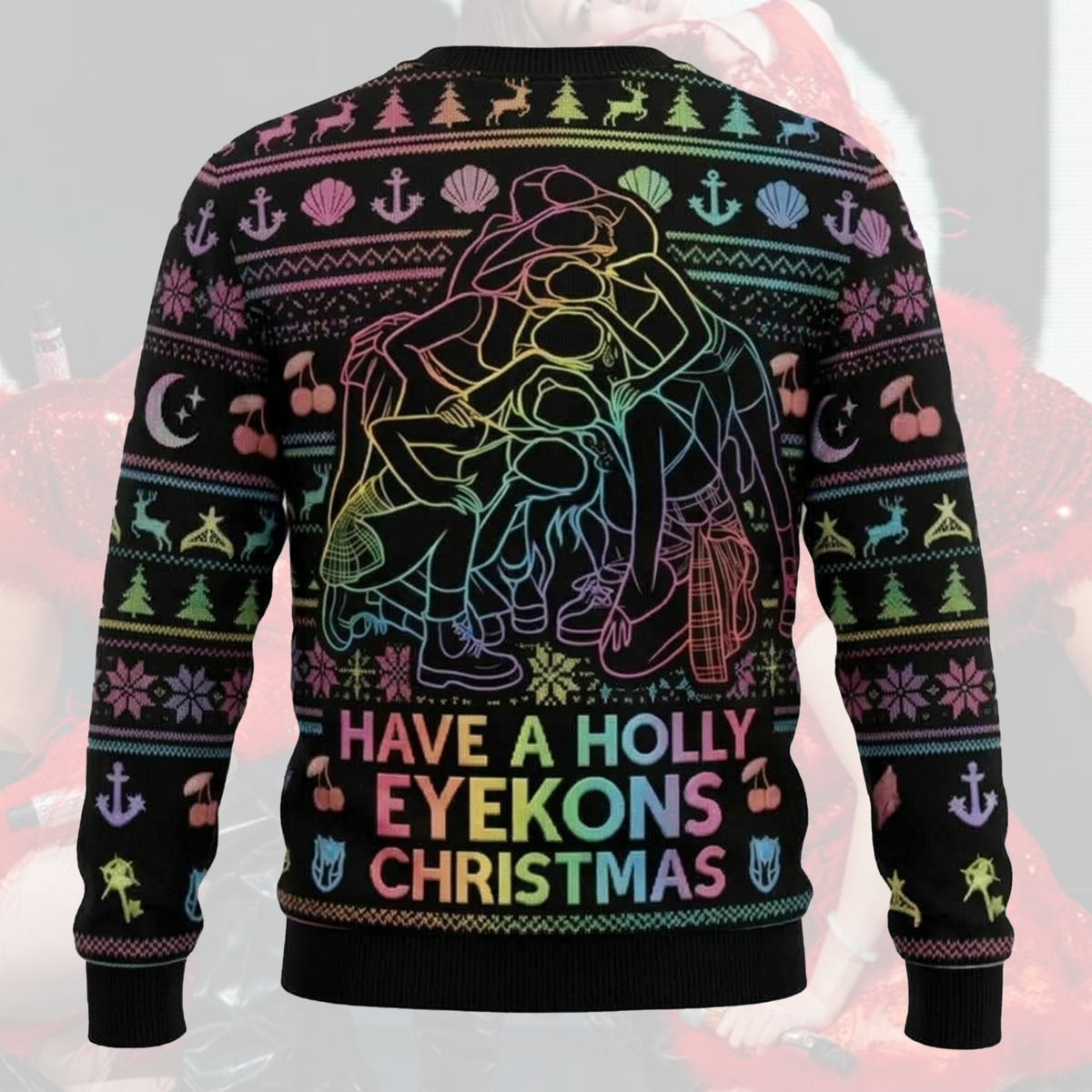 Have A Holly Eyekons Katseye Ugly Christmas Sweater Fan Edition
