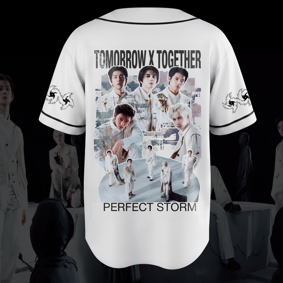 TOMORROW X TOGETHER Steal The Wind Tour Vintage-Baseballtrikot für MOA