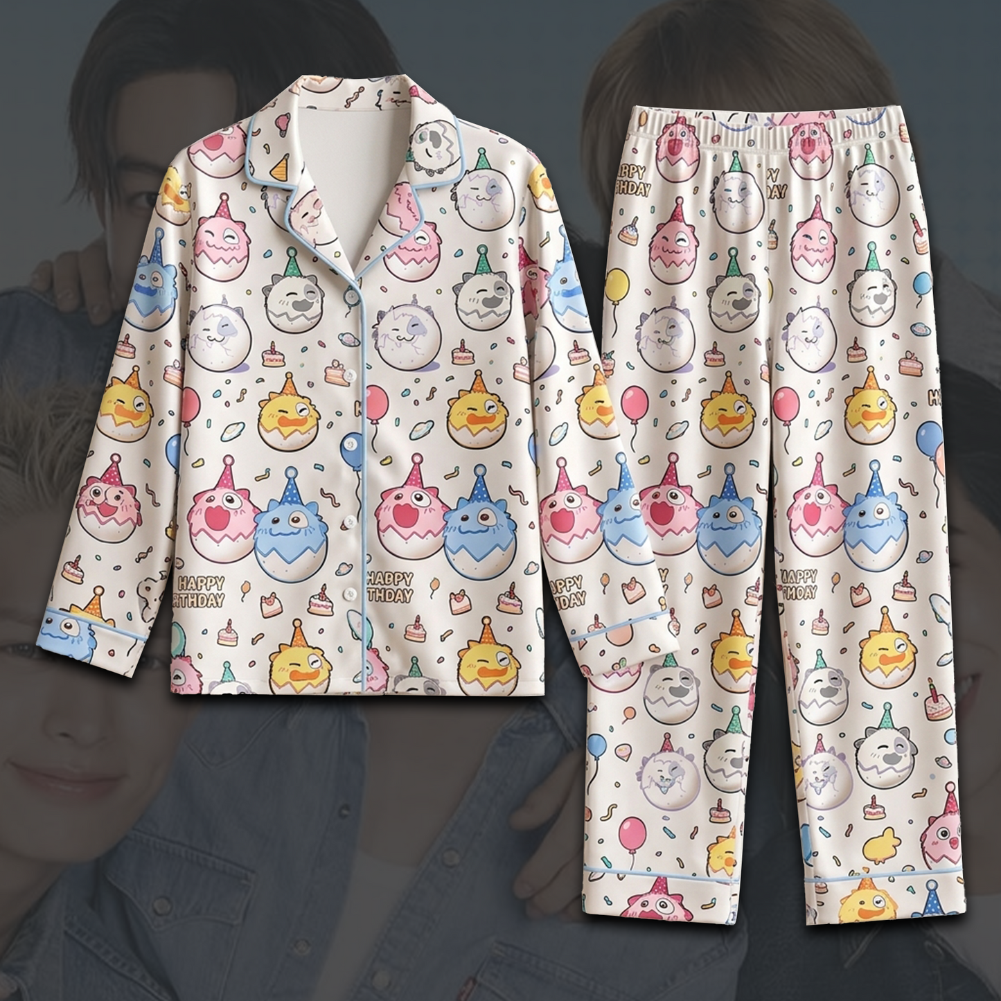 Kawai Cortis Ball Happy KATSEYE Pajamas Set Gift For Fans