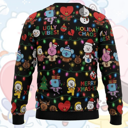 Lightning Fairy BT21 Merry Christmas Ugly Sweater Fan Edition