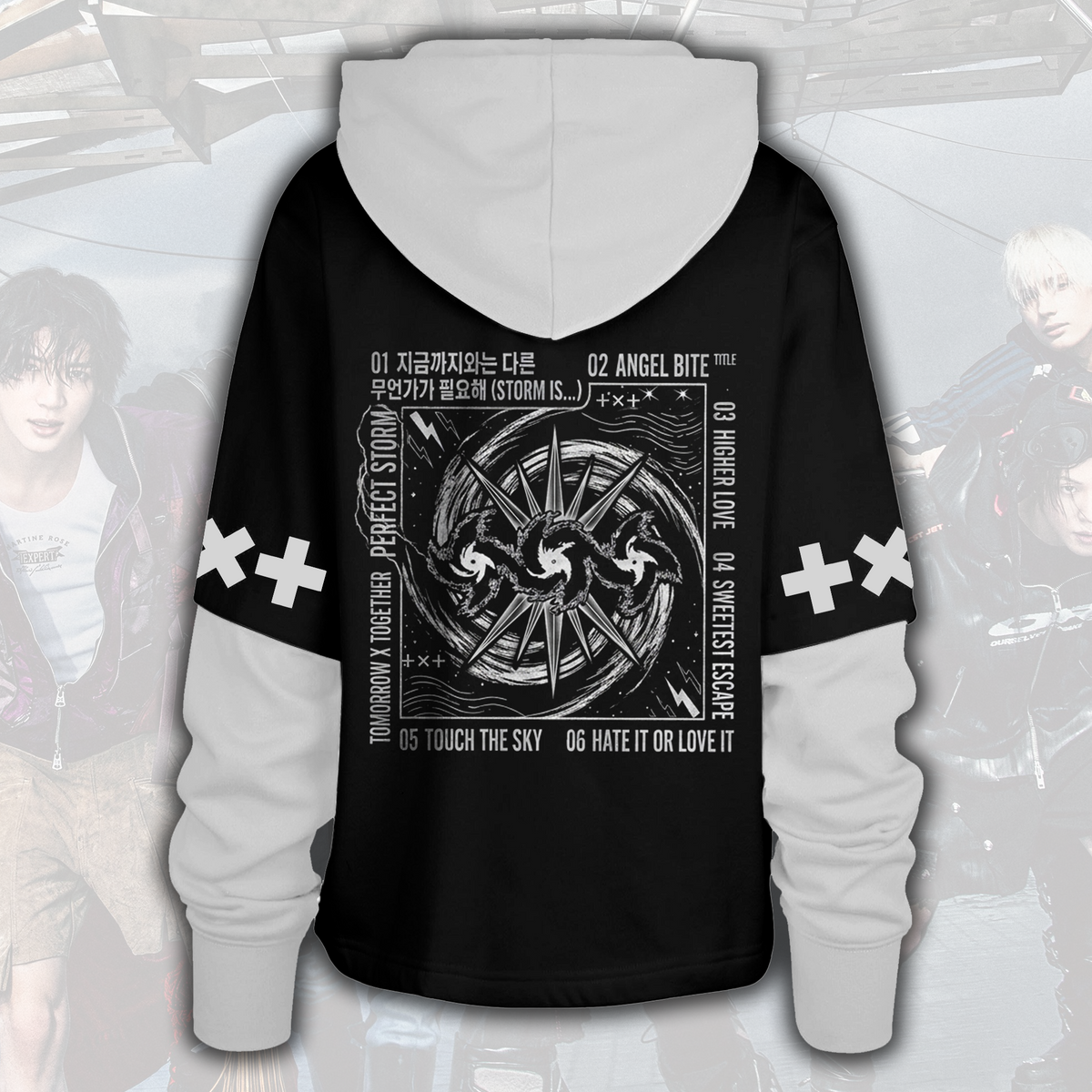 TXT Steal The Wind Tour Grunge Streetwear Shortstop Hoodie Geschenk für Fans