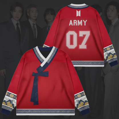 The Bangtan Noblewoman BTS World Tour Hanbok Style Mesh Splicing Long Sleeved Gift For Army