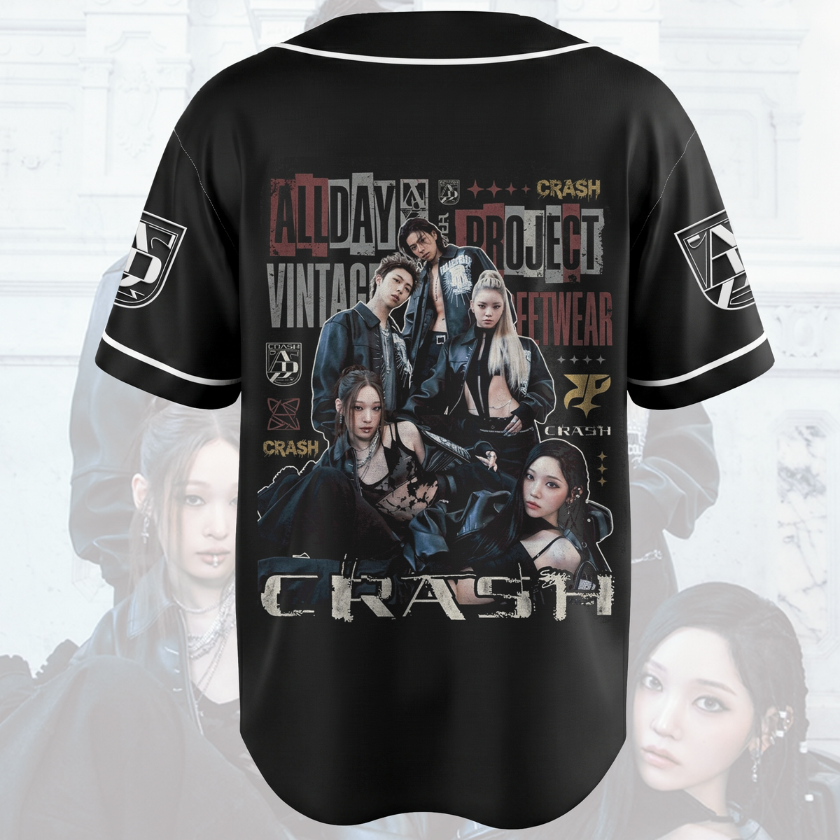 ALLDAY PROJECT Crash Album Vintage 90s Bootleg Baseball Jersey Gift For Fans