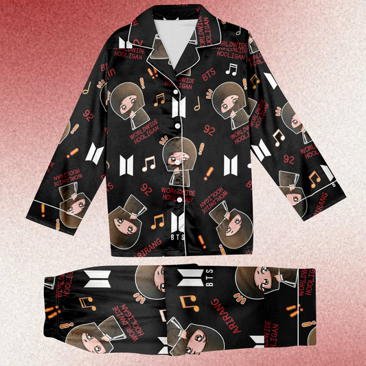 Chibi BTS Jin Hooligan World Tour Pajama Set