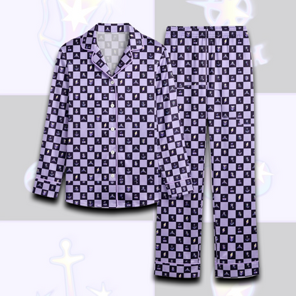 KATSEYE Symbols Checkered Pajamas Set Gift For Fans