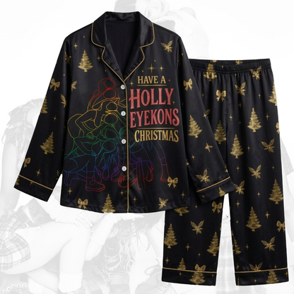 Have A Holly Eyekons Katseye Christmas Black Pajama Set Gift For Fans