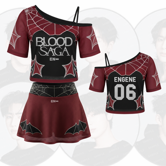 Spider Bat Enhypen Blood Saga World Tour Tour Off Shoulder Mesh
