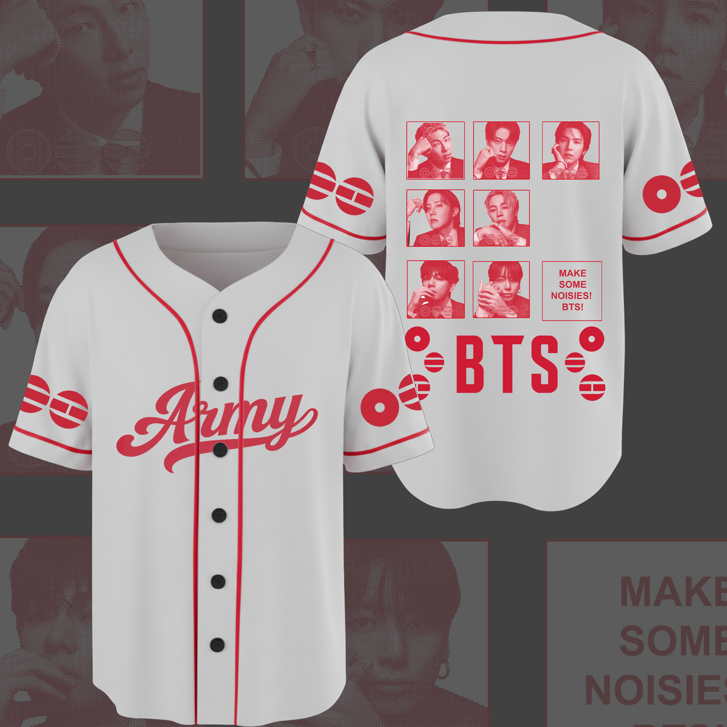 BTS World Tour Tour Make Some Noise Baseball Jersey