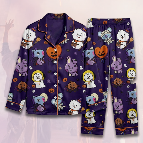 BTS BT21 Halloween Schlafanzug-Set Geschenk für Fans
