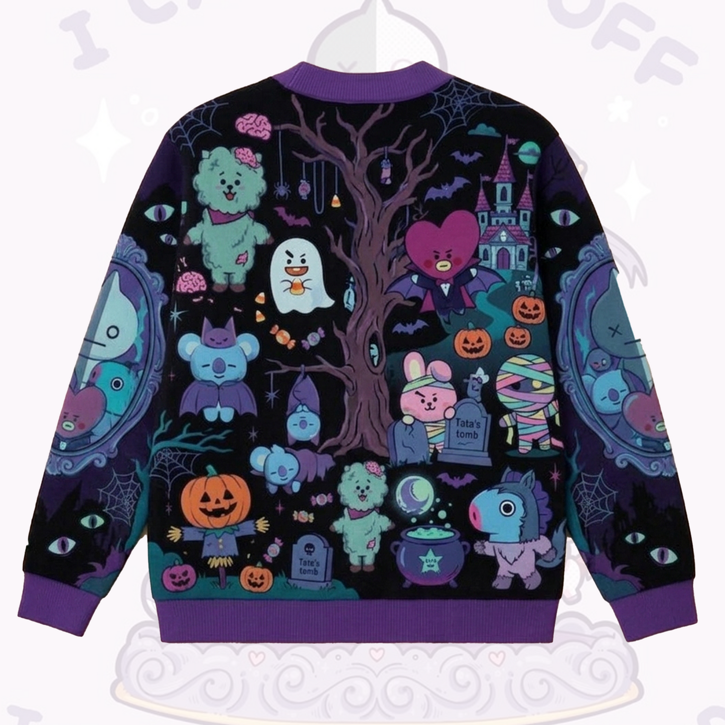 Kawai BT21 Halloween Cardigan Concert Outfit Gift For Fans