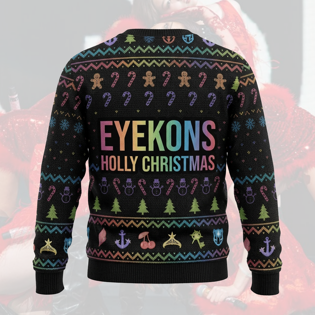 Katseye Have A Holly Eyekons Ugly Christmas Sweater Gift For Fans