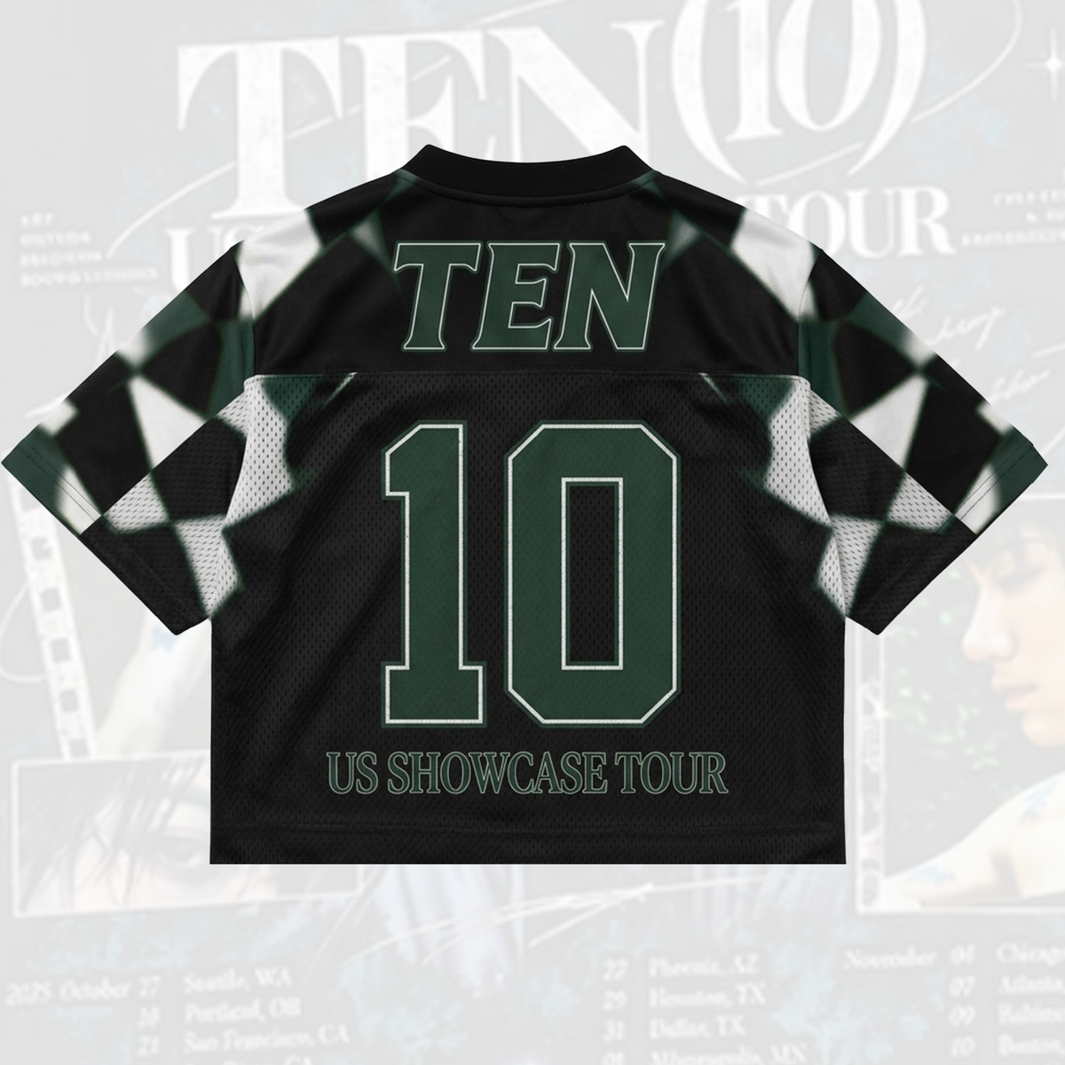 Ten 10 Us Showcase Tour Mixed Mesh Jersey Gift For Fans