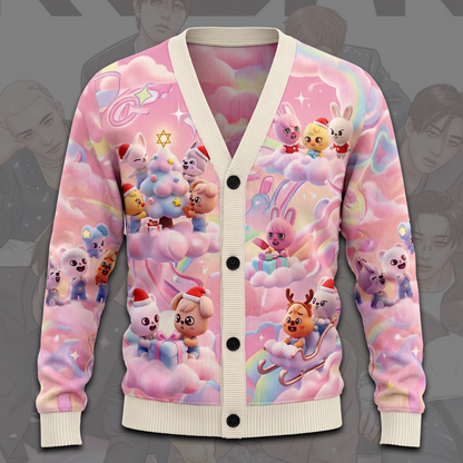 Pink Cloud Stray Kids Skzoo Cardigan Gift For Stay