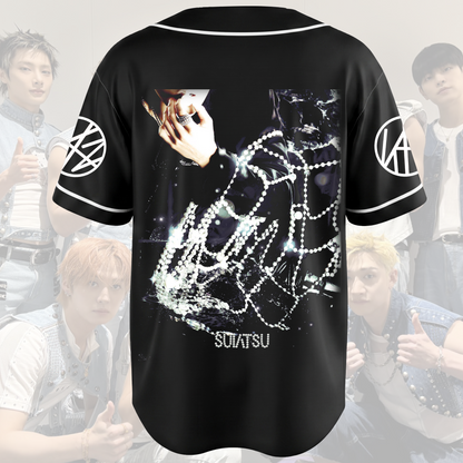 Choice Stray Kids SUIATSU Black Baseball Jersey Top Gift for Fan