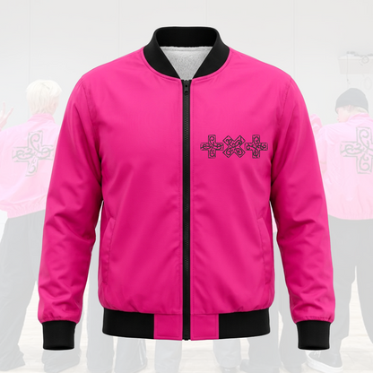 Stray Kids DO IT Love Pink Heart EVIL Skzoo Bomberjacke Geschenk für Stay