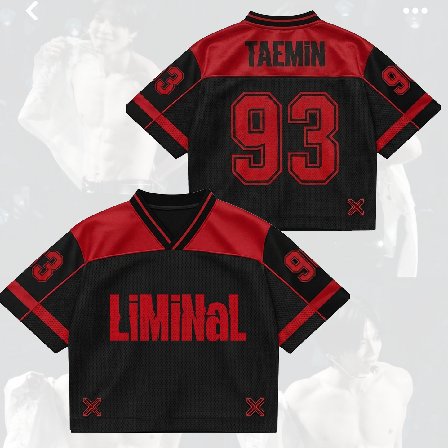 Sporty Liminal Taemin World Tour Mixed Mesh Jersey Concert Outfit Gift For Fans