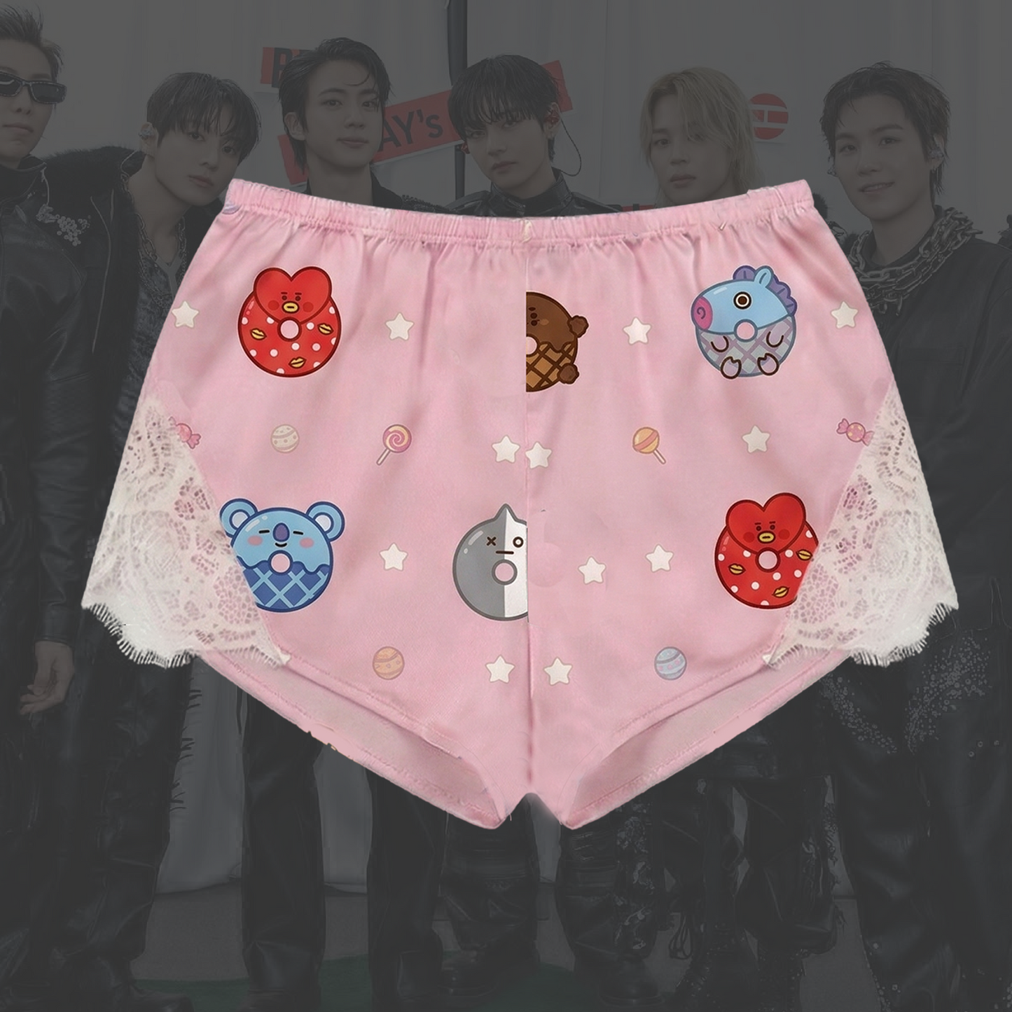 BTS Late Night Donut Lace Cami Sleepwear Gift For Lovers