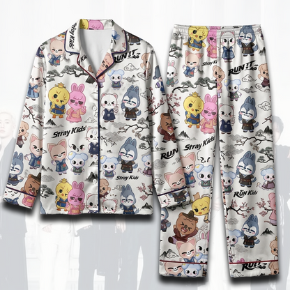 Stray Kids Run It World Tour Skzoo Pajama Set Gift For Stay