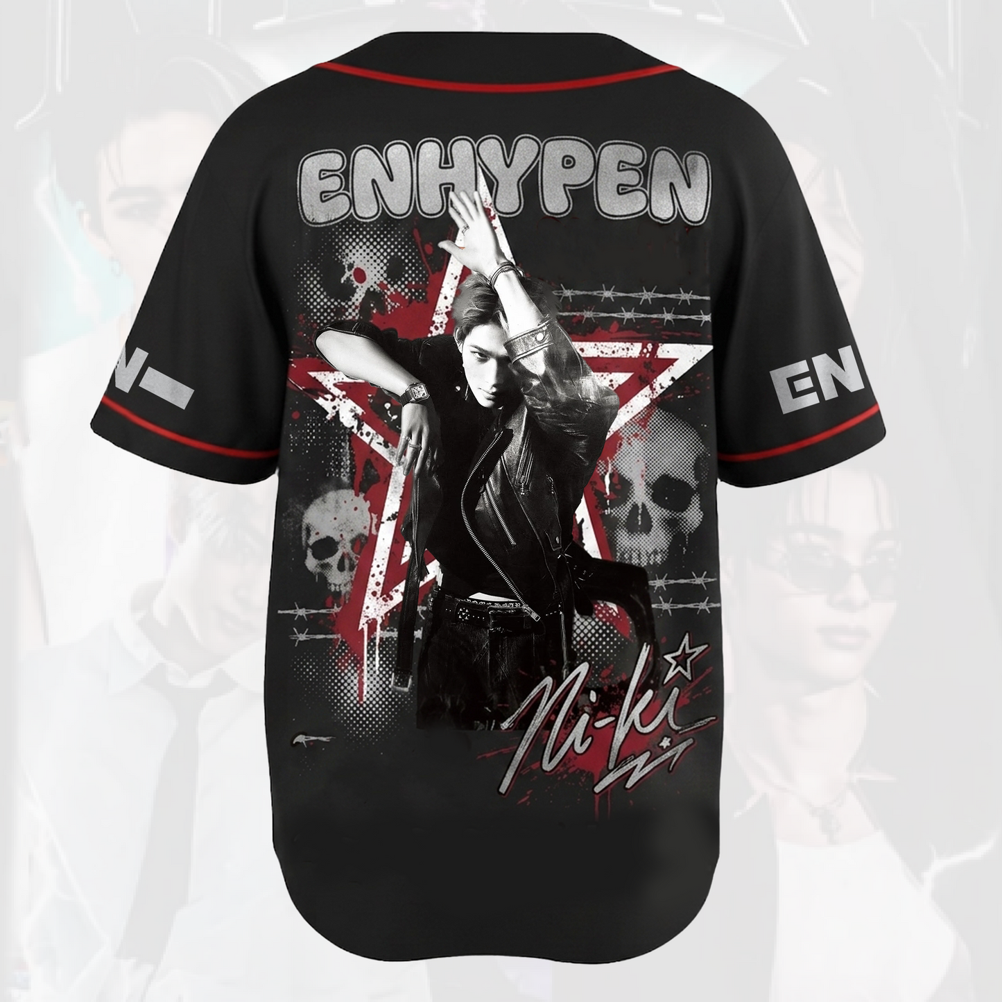 Enhypen Ni-ki Blood Saga Tour Baseball Jersey Gift For Fans