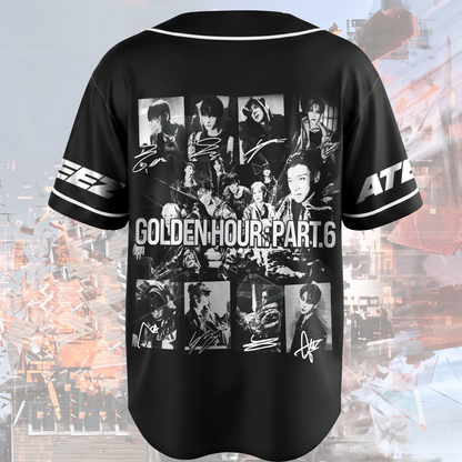 Cypher Ateez Golden Hour Konzert Baseballtrikot Fan-Edition