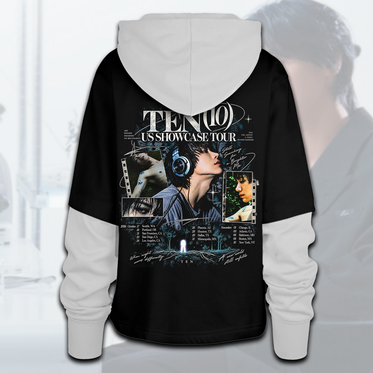 Traumhafter Choom Tour Babymonster Moon Dark Aesthetic Shortstop Kapuzenpullover Halloween-Geschenk für Fans