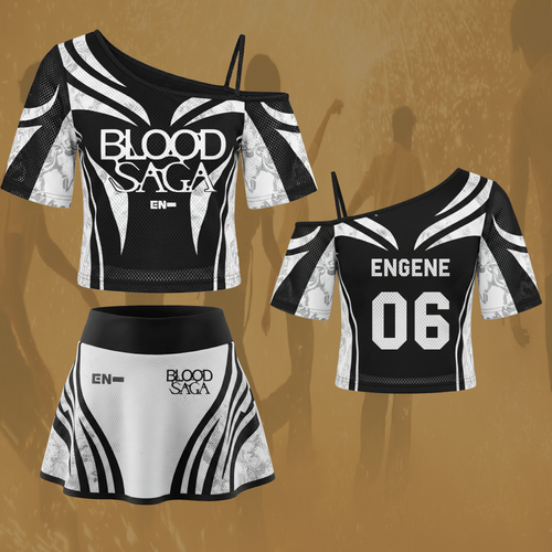 Shadow Flight Blood Saga Enhypen  World Tour World Tour Tour Off Shoulder Mesh