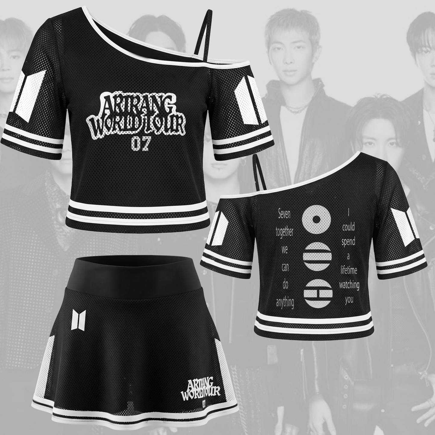 Bangtan Mature Girl Arirang World Tour Off Shoulder Mesh Gift For Army