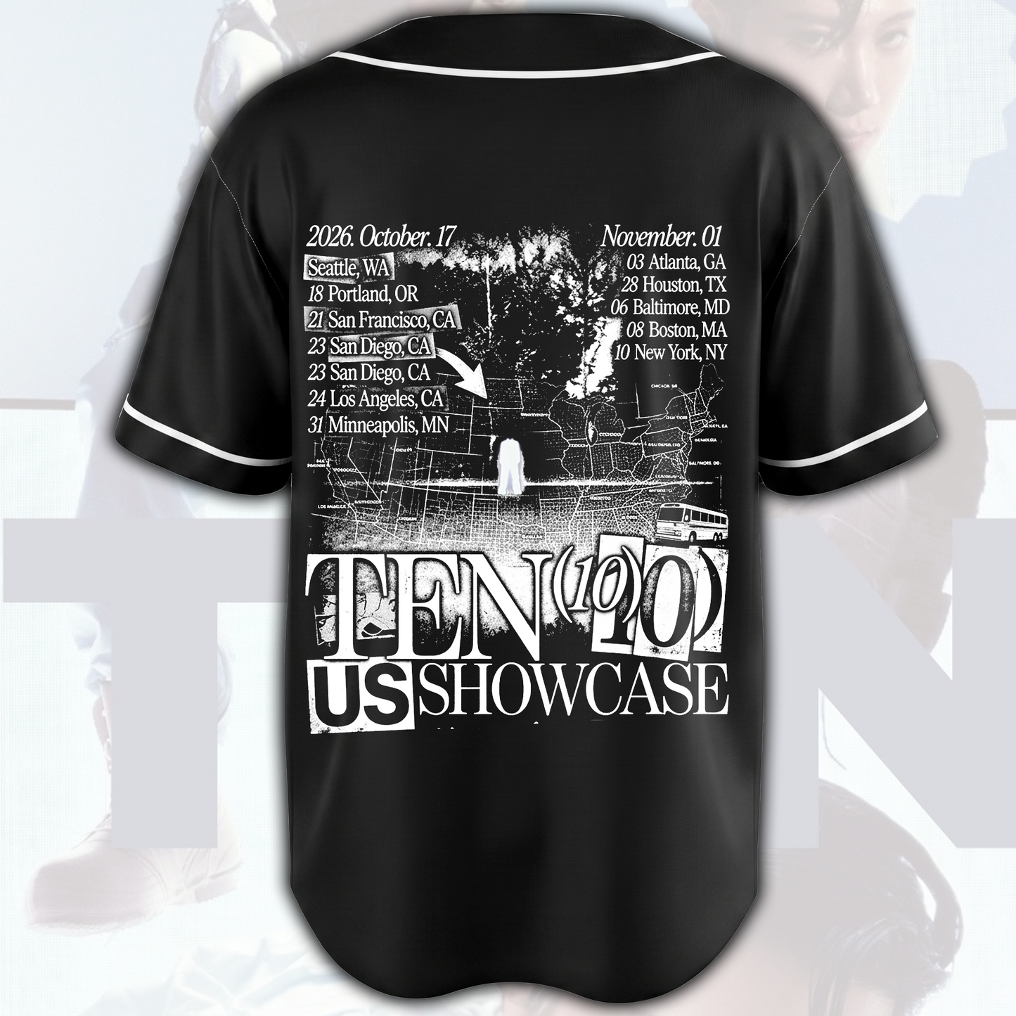Inaugural TEN 10 US Showcase TourBaseball Jersey Gift For Fans