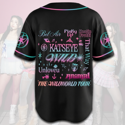 Katseye Wild Tracklist Baseball-Trikot The WildWorld Tour Bestes Geschenk für Fans