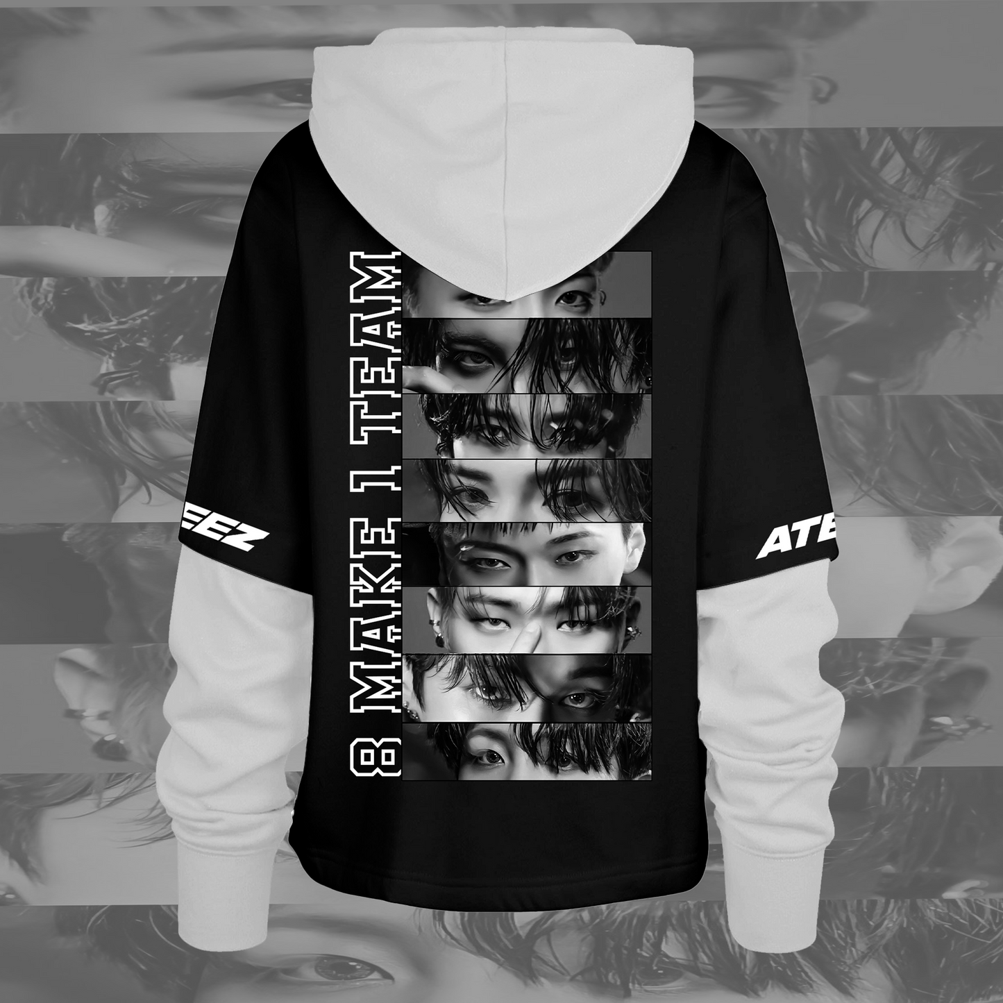 Signature And Eye To Eye Ateez Shortstop Hoodie Gift For Lovers