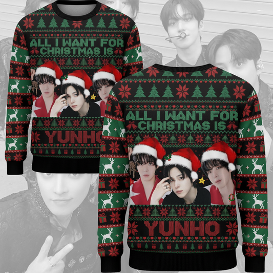 All I Want For Christmas Is Yunho Ugly Sweater Gift For Lovers