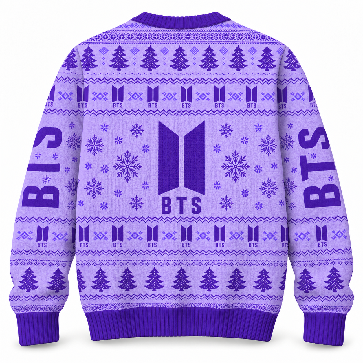 BTS Purple Christmas Ugly Sweater 2026, OT7 Holiday Sweater, Christmas Gift for ARMY Fans