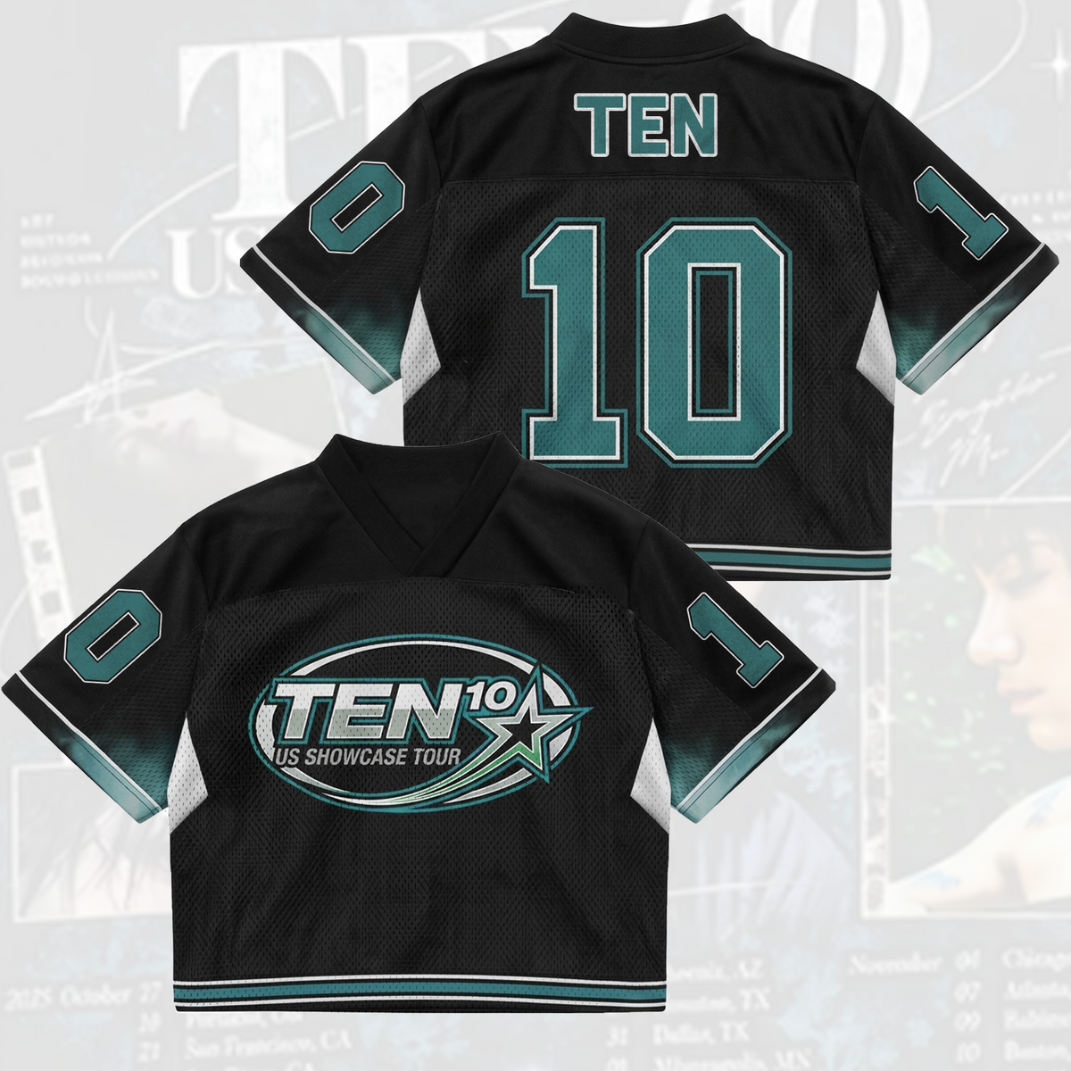 WayV Ten 10 Us Showcase Tour Mixed Mesh Jersey Fan Edition