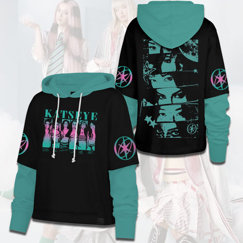 Vibrant KATSEYE Signature Shortstop Hoodie Great EYEKONs Gift