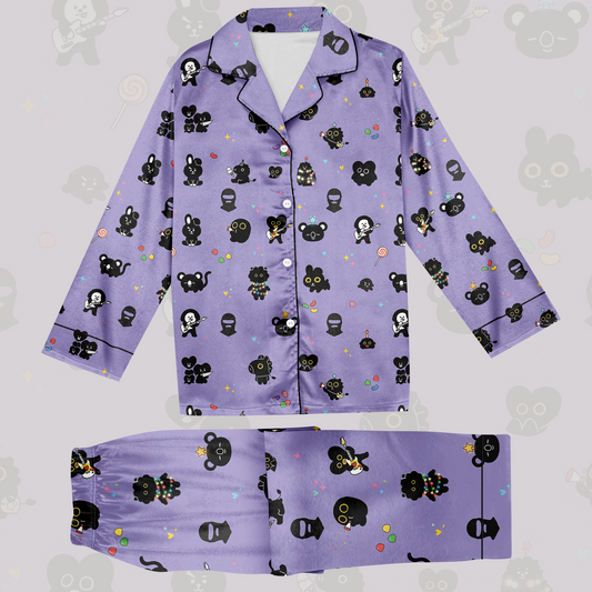 BT21 Midnight Party BTS Hooligan Pajama Set Gift For Fans